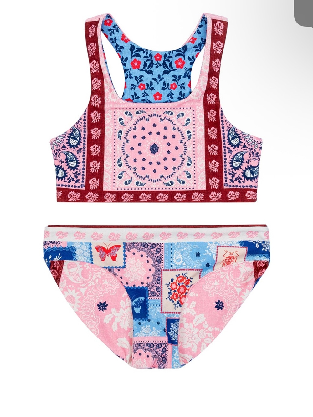 Agua Bendita Gianna Kids' Bikini Set Reversible